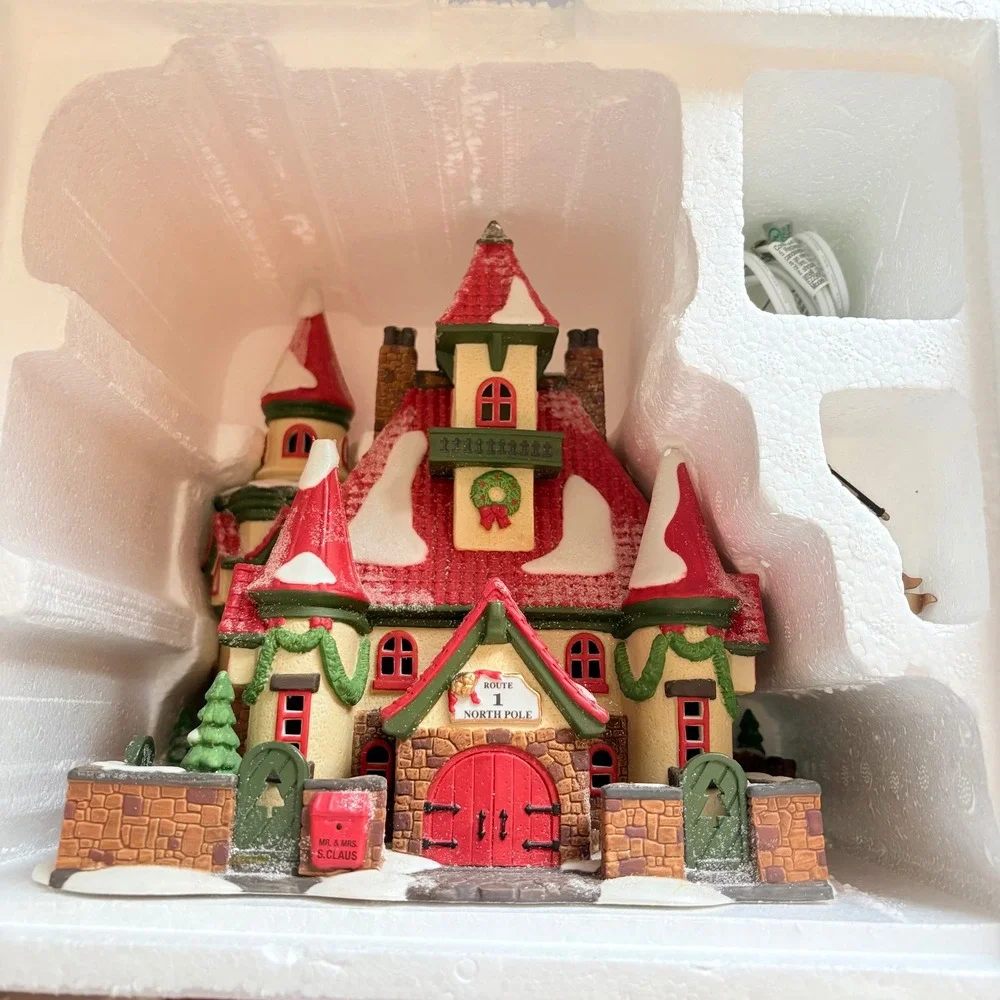 Department 56 North Pole Series Route 1 North Pole Home of Mr. & Mrs. Claus